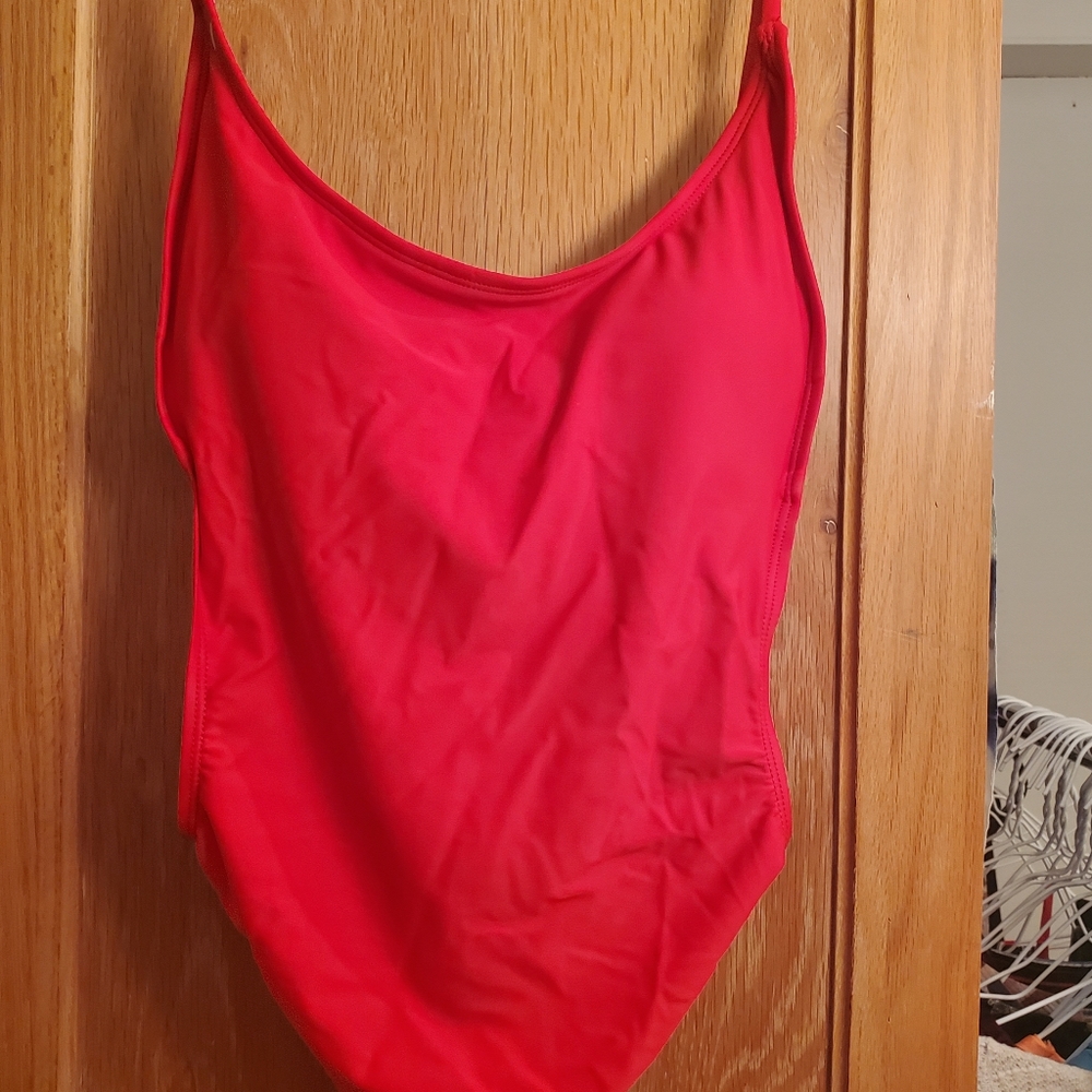 Red One Piece Swimsuit